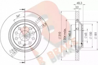 R BRAKE 78rbd24082 -
